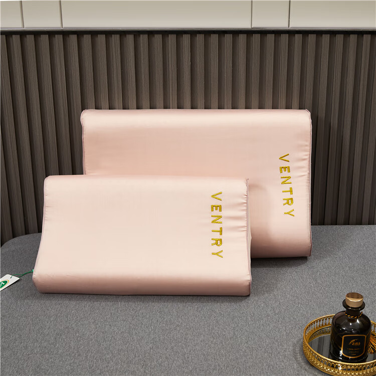 ventry乳胶枕纯进口带钢印泰国天然乳胶枕v牌天丝玻尿酸艾草驱蚊枕蓝