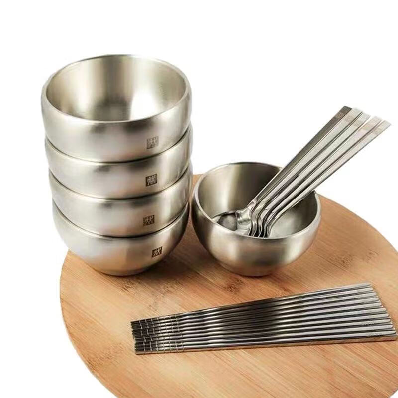 双立人(zwilling)德国双立人碗筷子勺子组合304不锈钢防烫中式餐具