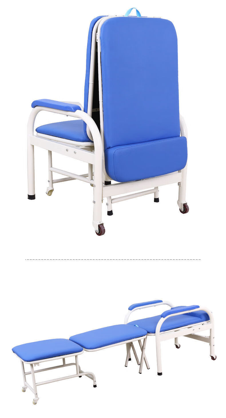 折叠床家用成人免安装陪护椅床两用坐躺单人医院家用多功能折叠床午休