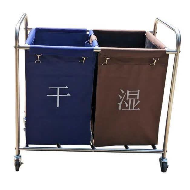 布草车推车酒店布草车宾馆客房服务车洗衣房用收集脏布草回收车加厚十