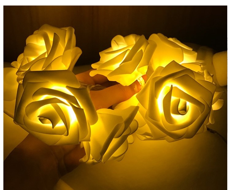 君吻led玫瑰花灯串小彩灯卧室装饰串灯ins表白道具后备箱求婚布置蓝