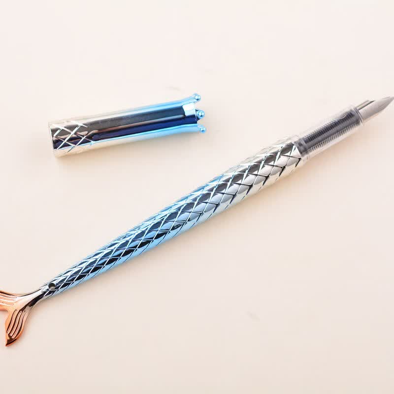 e炫彩大鲨鱼钢笔小学生可替换墨囊刚笔男女孩正姿书法练字钢笔君诚30