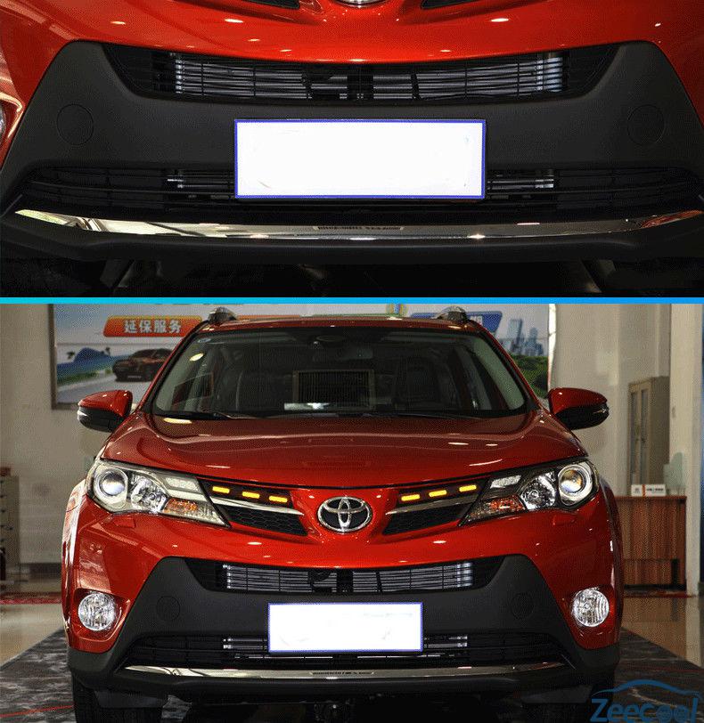 bhz09-11款rav416-19款荣放中网灯日行灯小黄灯流光13-15rav4中网灯01