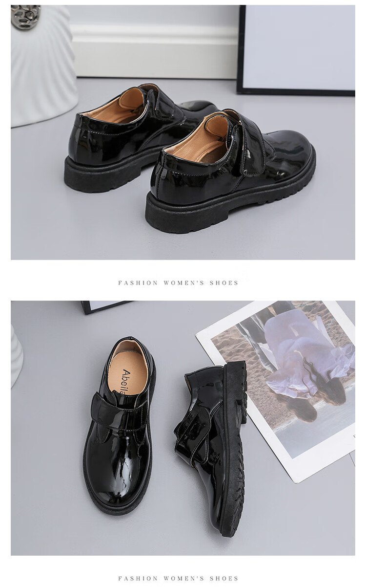 中小学生礼仪皮鞋校服女生皮鞋主持朗诵演唱演出小皮鞋13岁女孩初中小