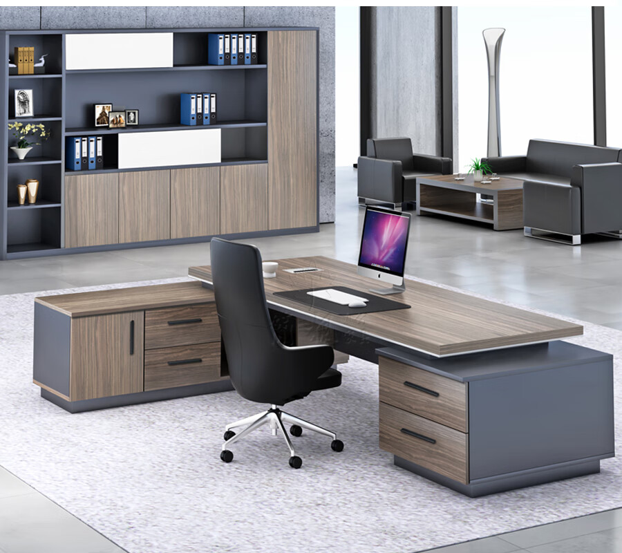 简枫办公家具老板桌新款老板办公桌简约大气大班台总裁桌总经理桌