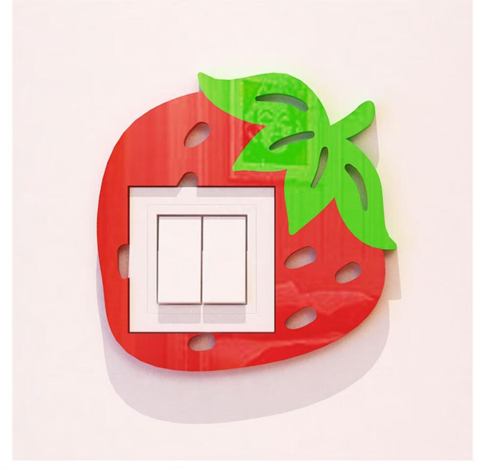 开关装饰套3亚克力开关贴创意田园插座板保护套欧式现代简约开关装饰