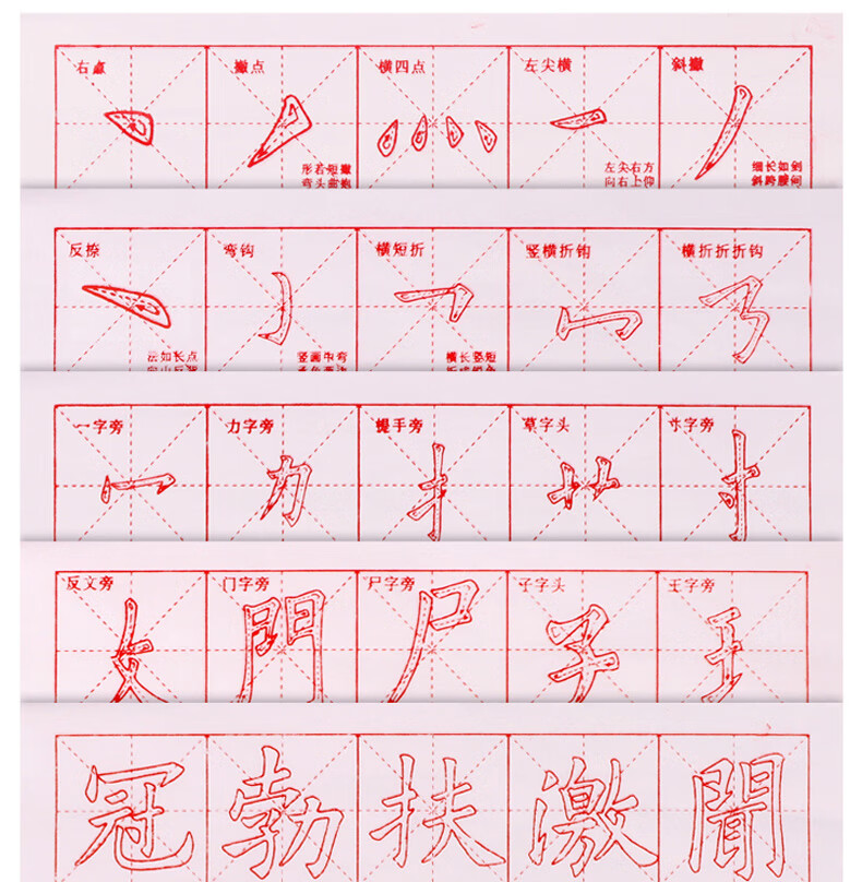 小学生入门初学者行楷练习本欧阳询欧体套装软笔大中楷临摹笔画描红