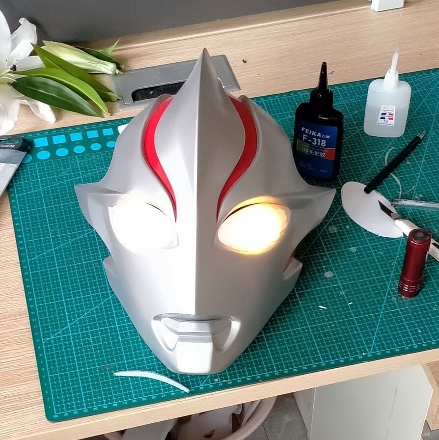 智能迪伽赛罗奥特曼头套触控头标可拿下来cosplay头盔耐摔 泰迦【图片