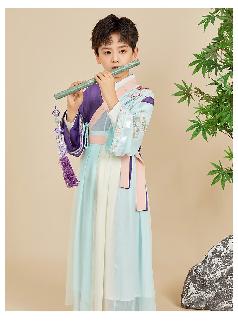 香港grovrumo汉服男童男童汉服中国风唐装儿童古装童装汉服古风帅气小