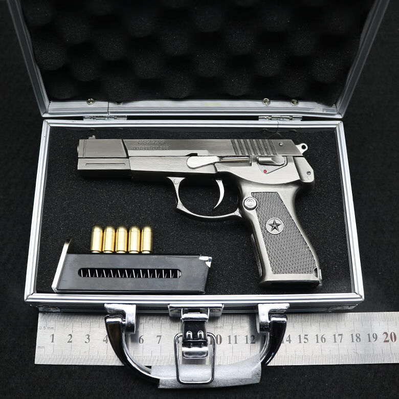 05中国92式手枪抢模型合金金属可抛壳拆卸儿童玩具手抢不可发射 新92