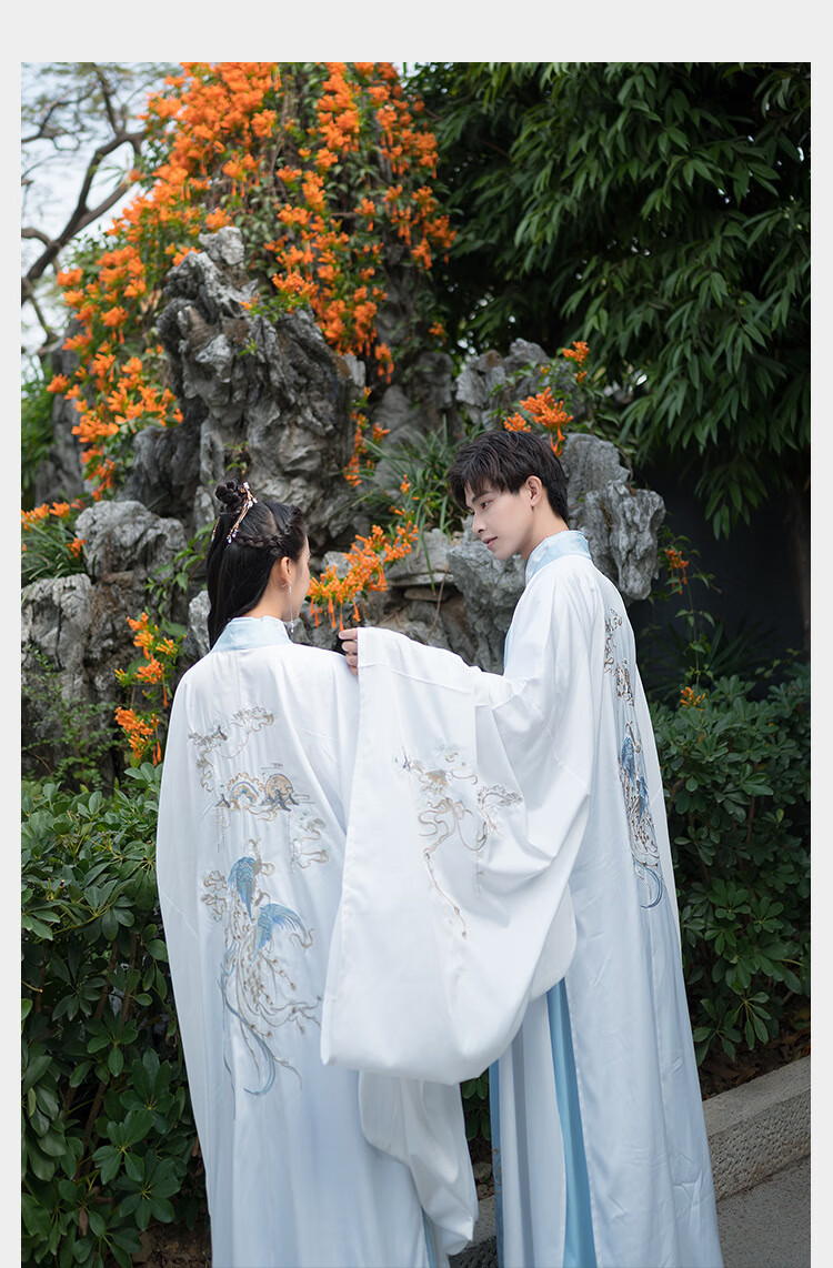汉服男装古装长袍全套cp情侣仙气汉服女交领齐腰襦裙大袖衫表演套装