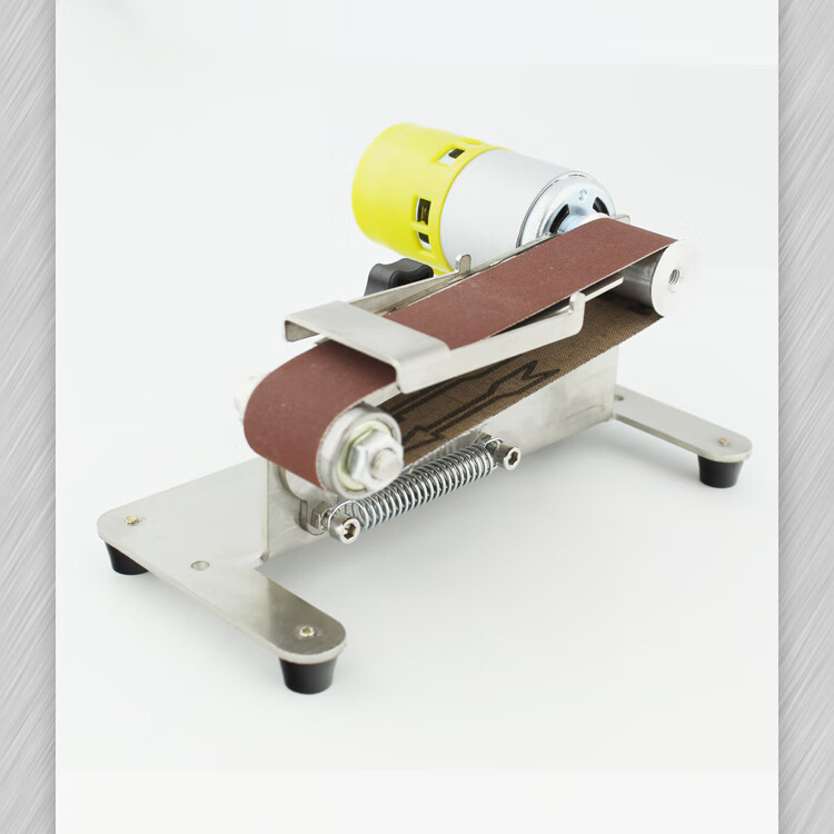 清笒小型迷你电动砂带机机抛光机磨刀神器台式打磨机磨刀机砂光机家用
