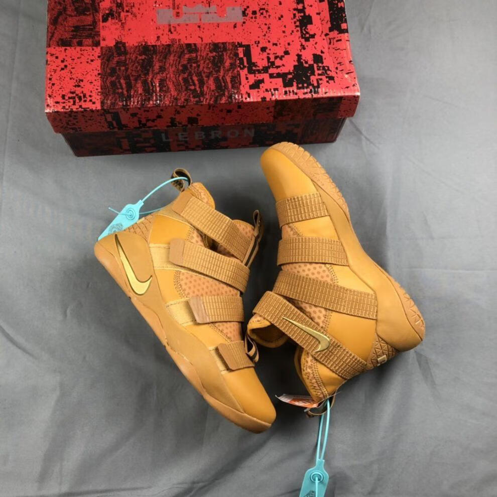 高品质纯原詹姆斯士兵11代soldier 11篮球鞋白金银小麦色紫金鸳鸯篮球