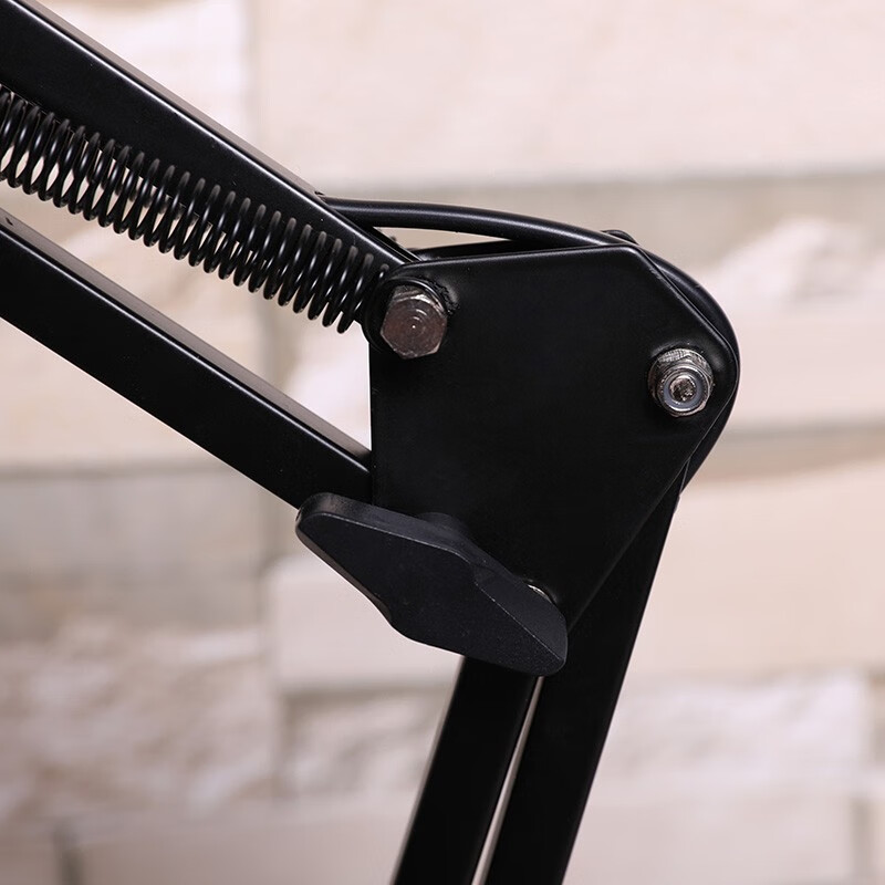 长臂台灯 超亮折叠夹子雕刻绘画办公室维修台灯强光度15工作台灯 黑色