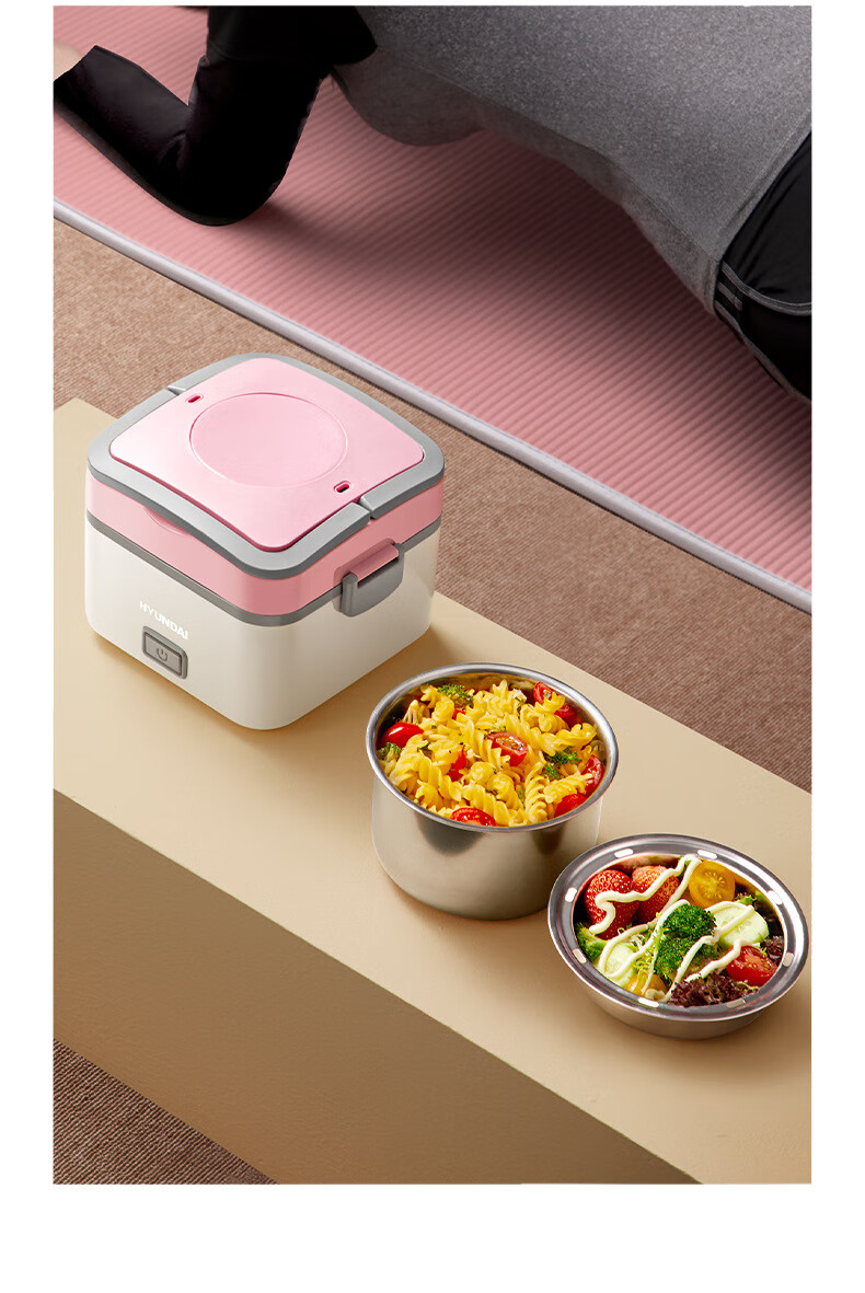 韩国现代电热饭盒保温插电加热蒸煮饭神器带饭锅上班族便携学生批