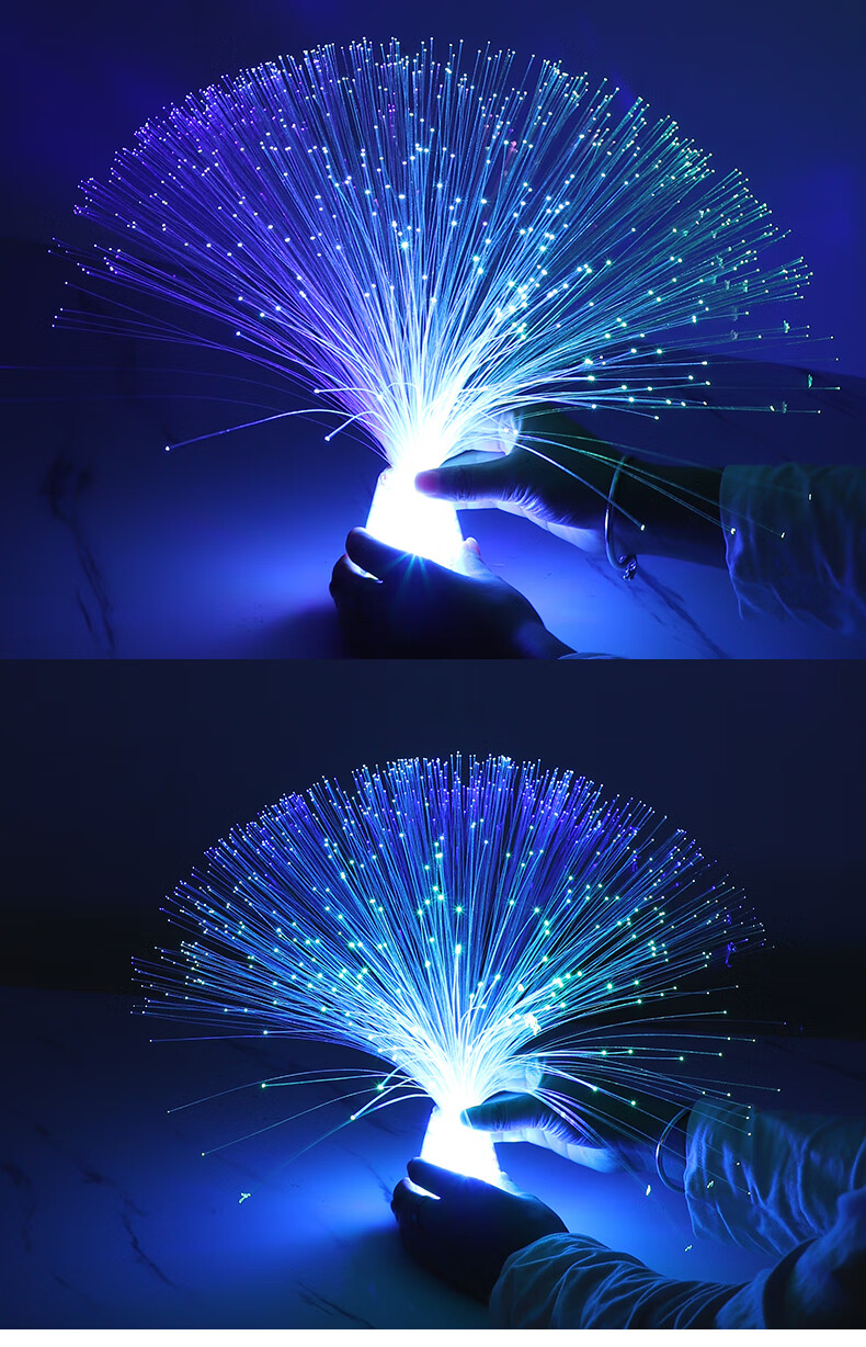 七彩光纤灯满天星生日礼物小夜灯情人节送女孩女朋友女生闺蜜儿童七彩