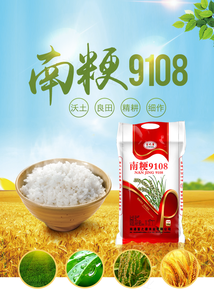 南粳91082021年新大米10kg江苏软香米南梗9108苏北农家现磨米饭粳米