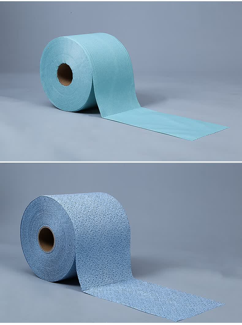 无尘纸工业擦拭纸蓝色白色工业用擦油纸除尘大卷吸水吸油纸无纺布