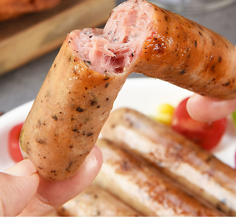 鸡肉肠解馋零食速食代餐新鲜食品开袋即食脆骨肠60g12袋奥尔良6黑椒6