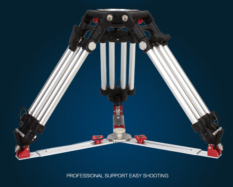 捷拍电影级摄像机高中低三脚架套装 影视剧组电影腿地锅香炉100mm/150