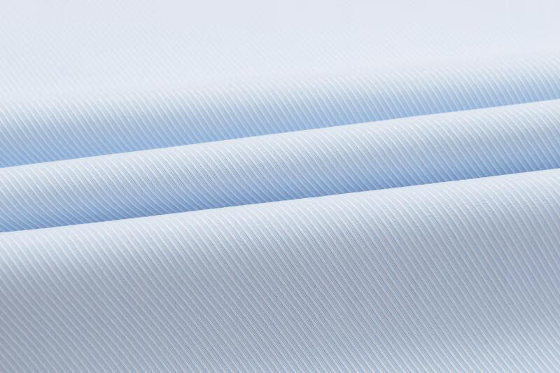 吉普jeep淡蓝色隐条纹纯棉免烫衬衫男装短袖商务正装修