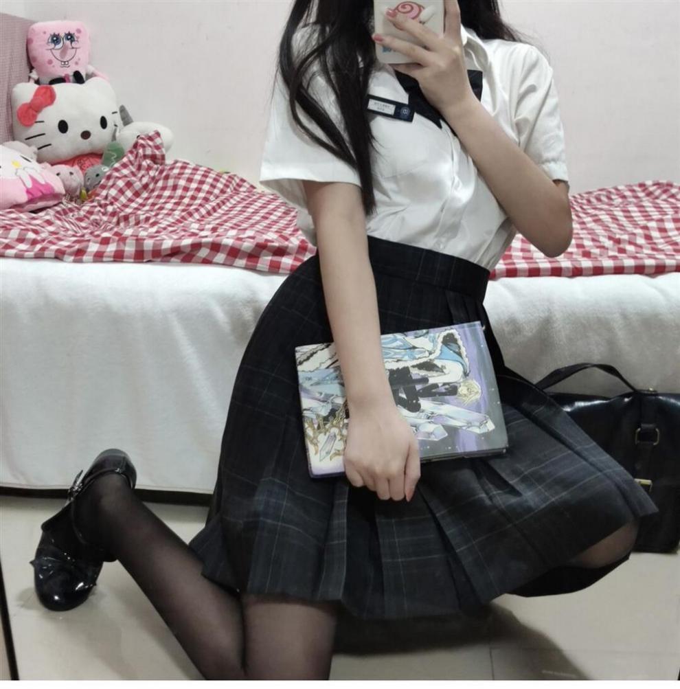 罗马圣仕新款jk水手服女学生装黑丝学姐jk制服格裙夏季性套装纯欲风格