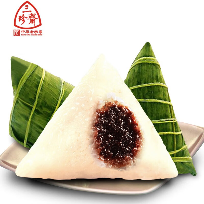 三珍斋三珍斋中华拼装10个每只100g*1袋两只装多口味粽子 蜜枣粽10只
