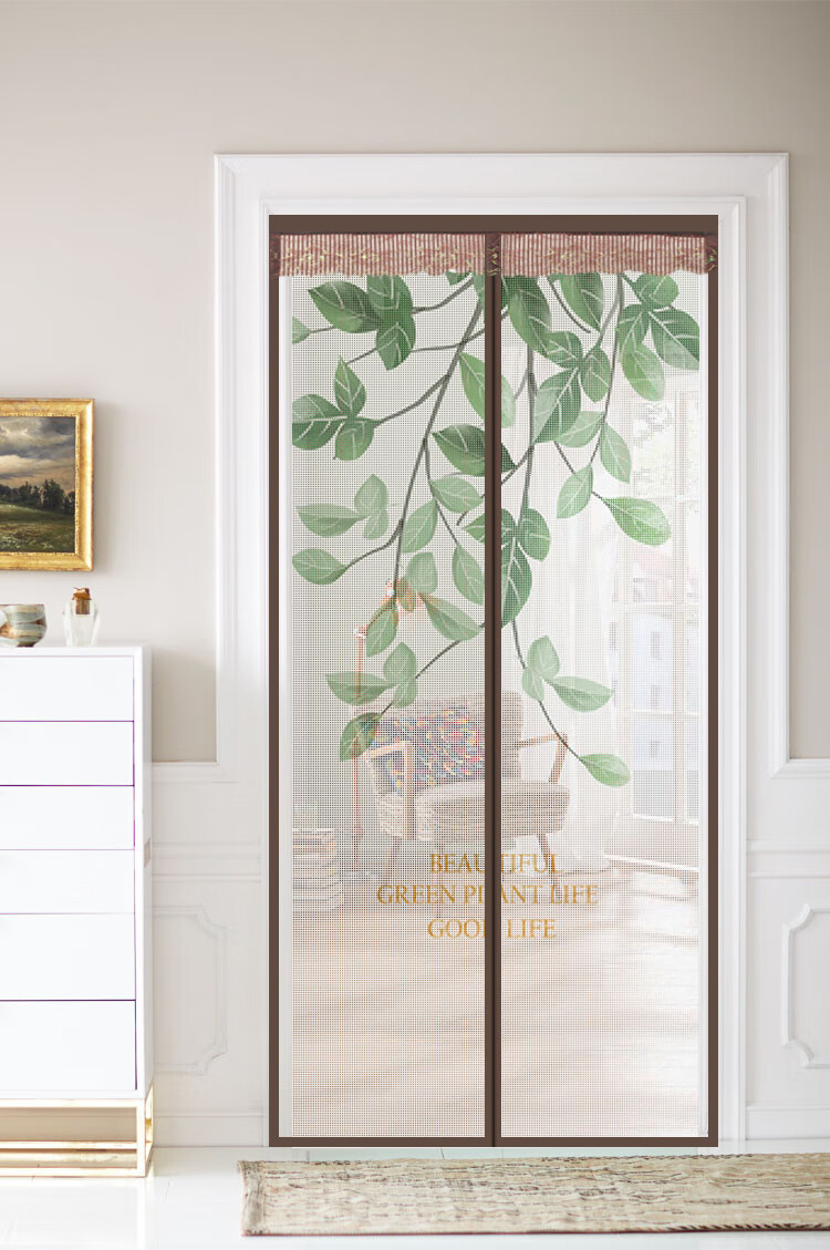 格式序 防蚊沙门帘新款家用磁铁磁吸纱网魔术贴免打孔隔断帘纱窗纱