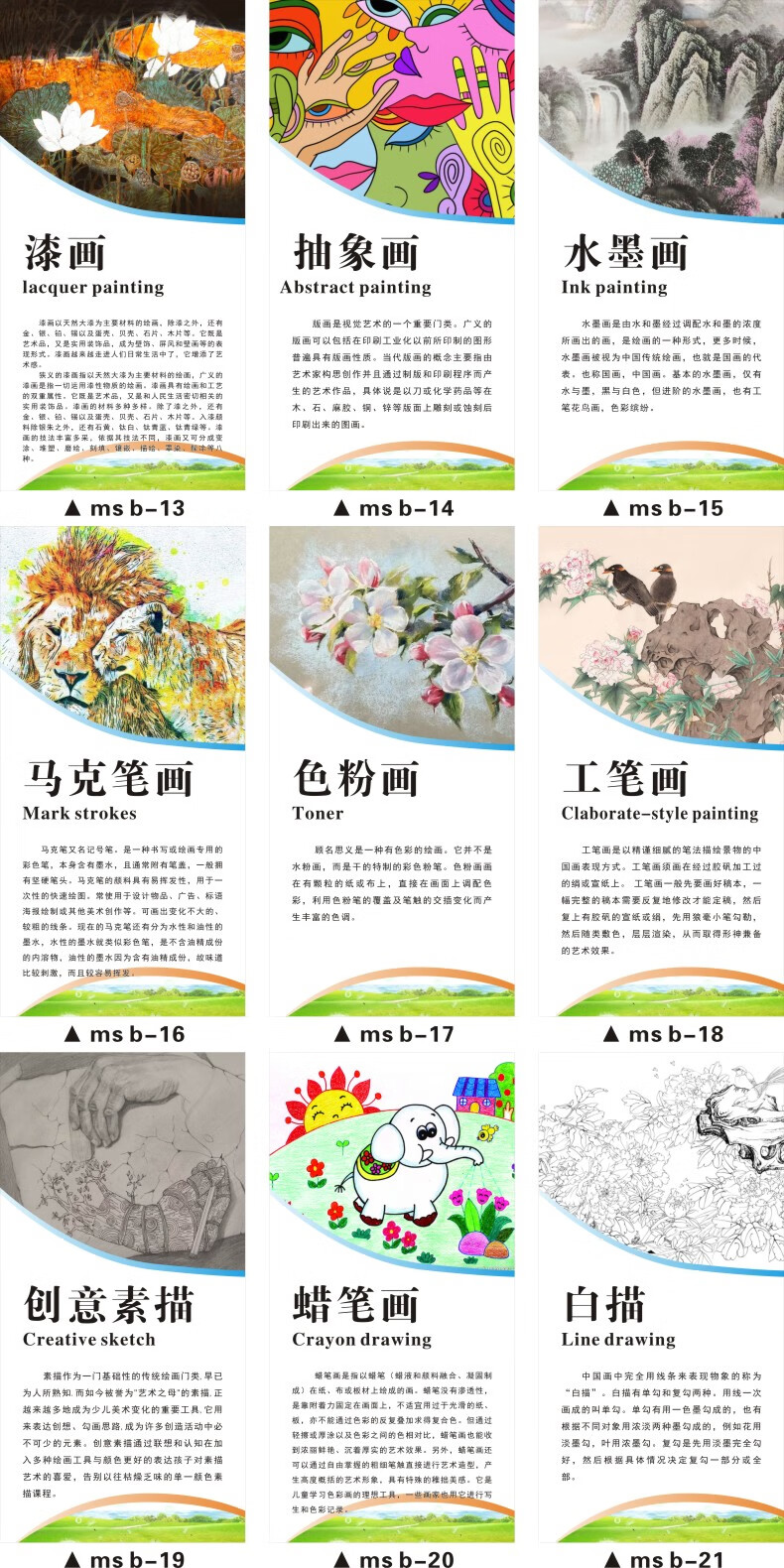 梦倾城美术室装饰墙贴班级标语布置画室展板教室文化墙国画油画简介