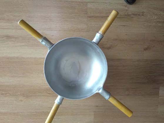 老式铝炒锅铝炒勺加厚铝马勺手工铸铝炒锅铝锅煎锅饭店大厨用锅