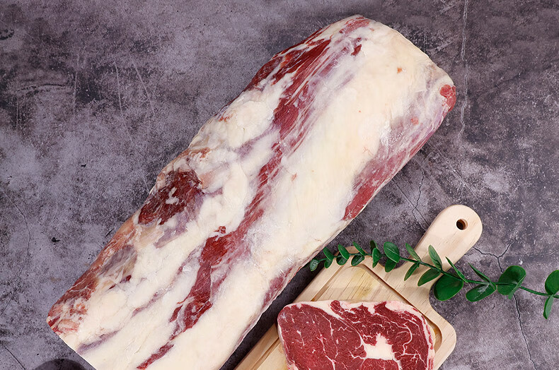 橙伯乐天萃庭原切整条眼肉牛排原味新鲜整块牛肉厚切单片牛扒2kg眼肉