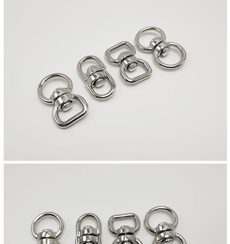 定制适用于适用于金属八字旋转扣男女钥匙扣万向转接扣8字环字母环