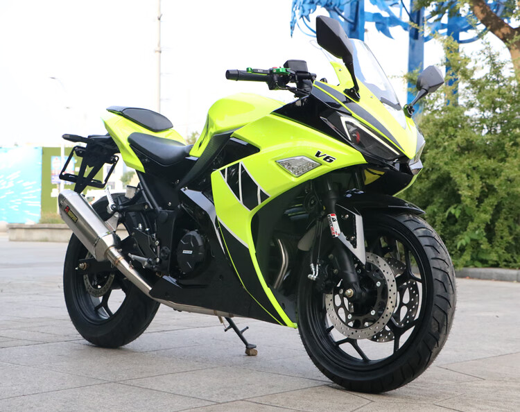 定制川崎款式v6摩托车跑车地平线r3小忍者250双缸街车400cc水冷电喷
