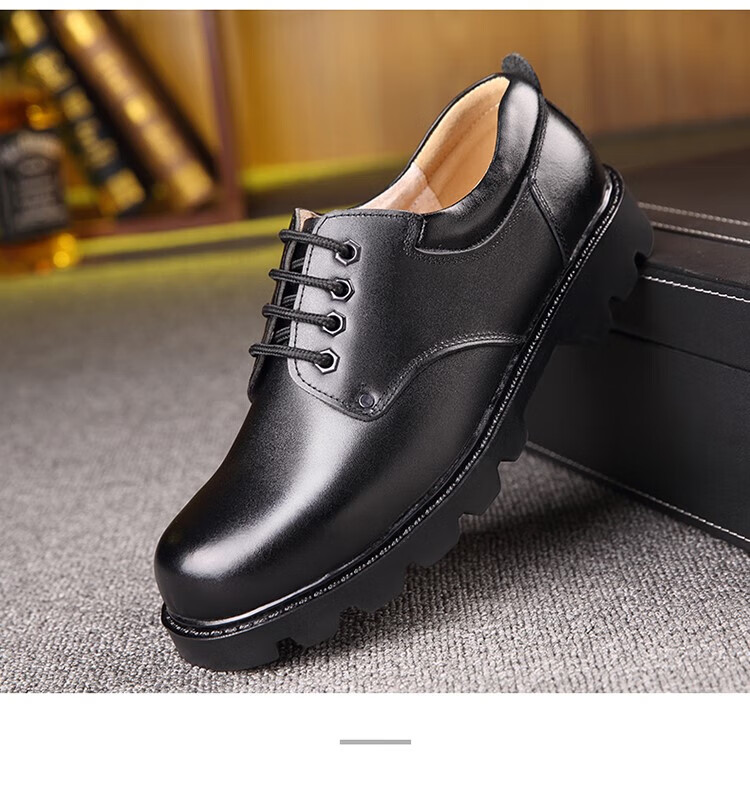 男士大头鞋真皮三接头皮鞋厚底工地劳保工作鞋头层牛皮圆头男单鞋品质