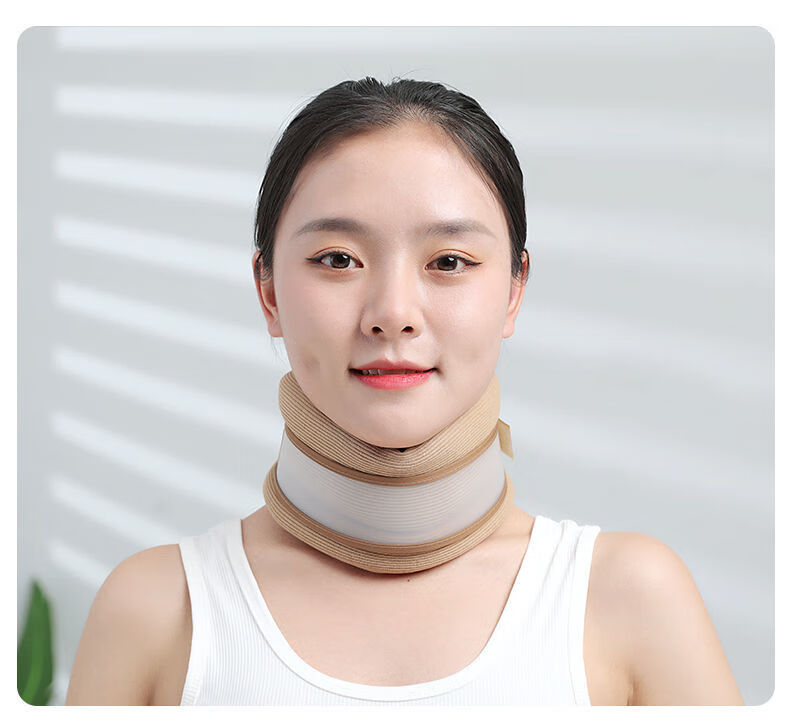 颈托套脖子专用治疗器器颈部固定器 s号 医用软式颈托(卡其色)【图片