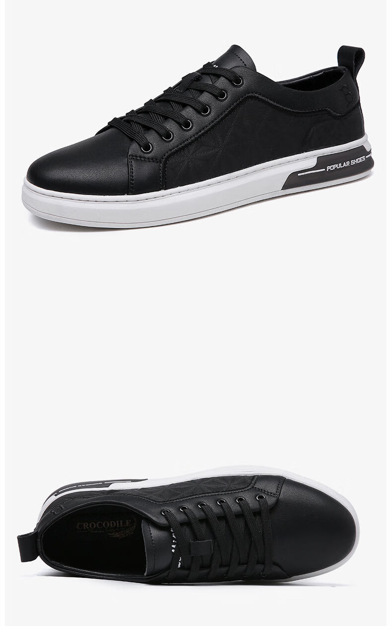 60鳄鱼恤crocodile男鞋韩版潮流百搭板鞋韩版时尚休闲鞋子男白色39
