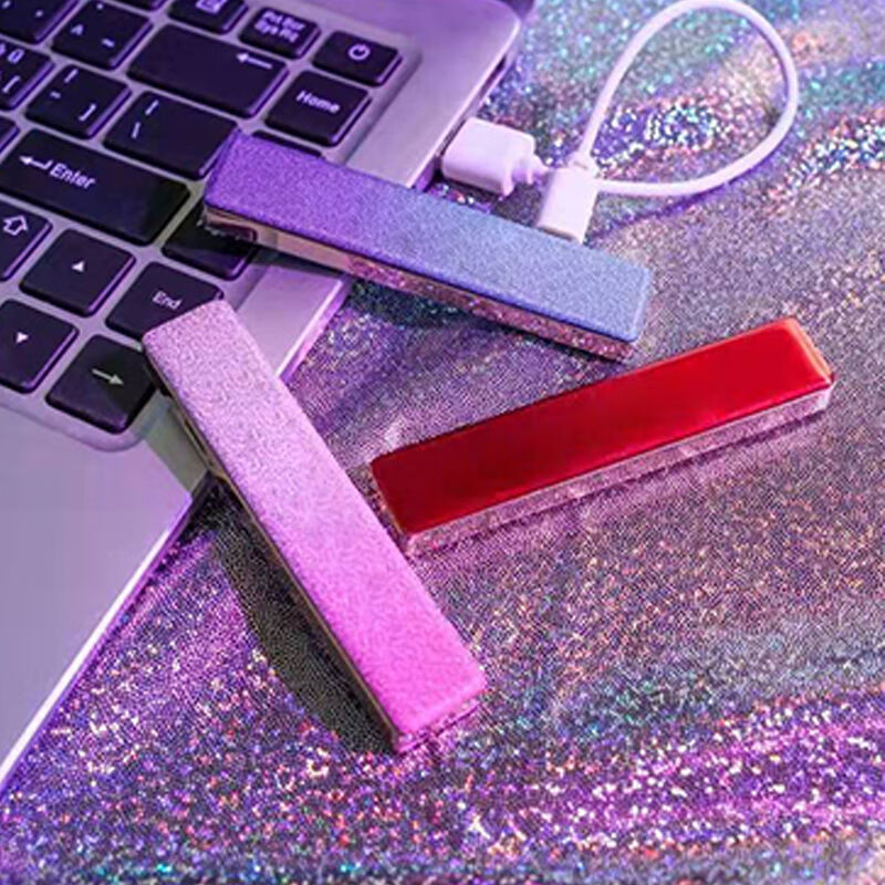 网红usb充电打火机潮diy创意男子男女士防风电子点烟器送男友渐变紫