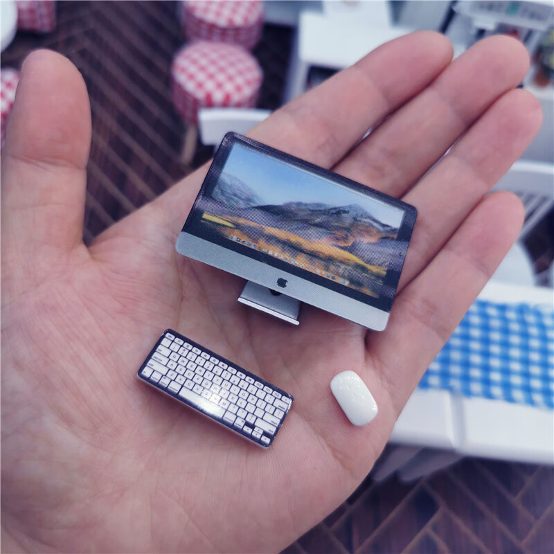 笔记本电脑模型112迷你微缩笔记本电脑112娃娃屋仿真苹果台式ipad配件