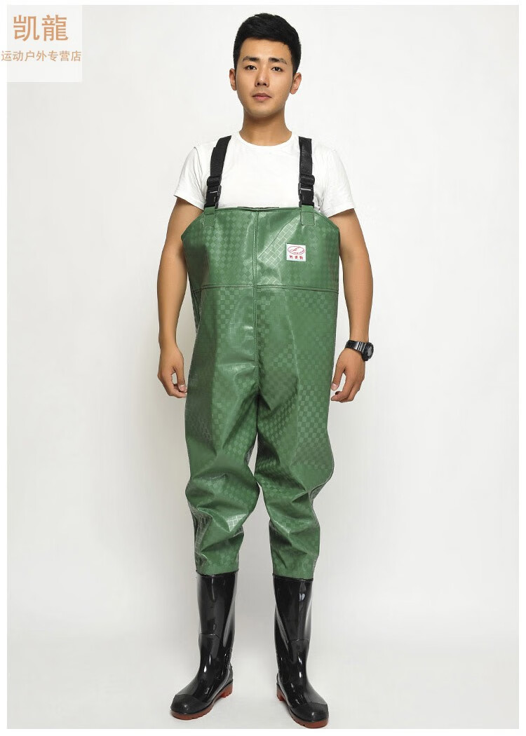 一身下水衣连体防水捕鱼耐磨加厚抓鱼衣服连体鱼塘下水裤新品 黑红双