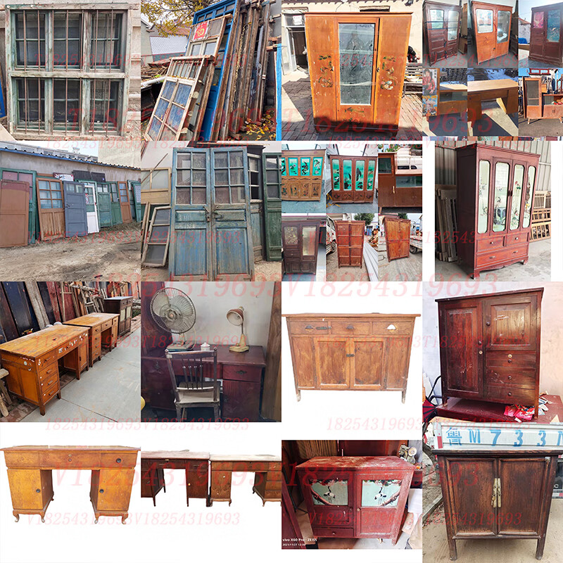 怀旧老物件农村7080年代老旧家具办公桌电视柜老椅子课桌装饰摆件16