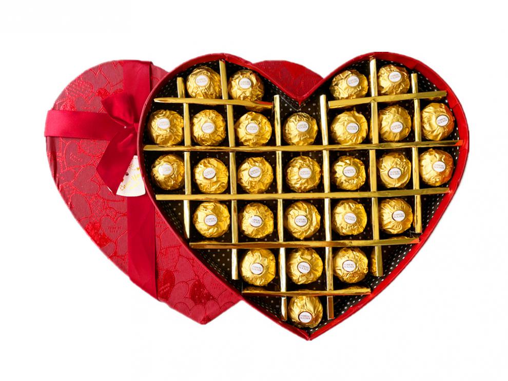 好物】费列罗巧克力礼盒装心形男女朋友生日礼物表白恋人520情人节fll