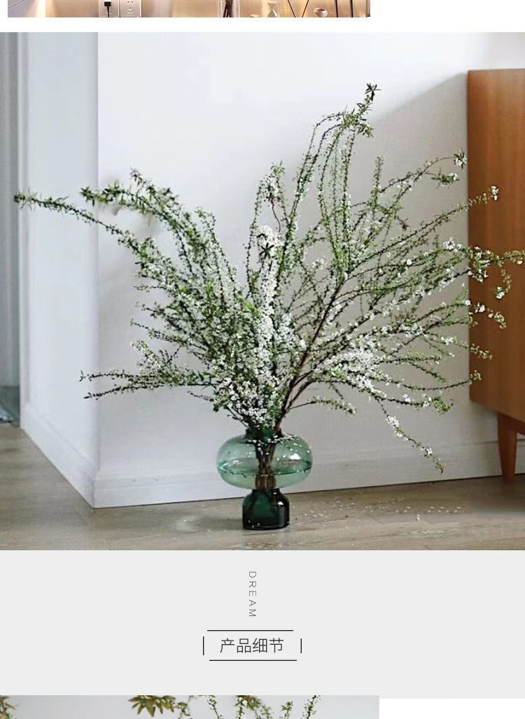 碑匠 雪柳干枝花水培花耐寒花真花插水里可以开花干花遇水开花清香