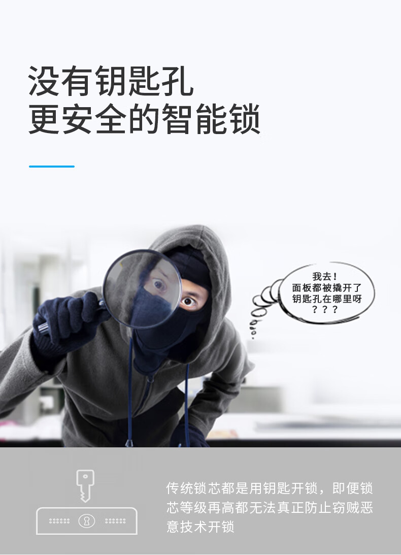 小米mi生态米家通用微锁智能锁芯指纹锁家用防盗门密码电子锁大门木