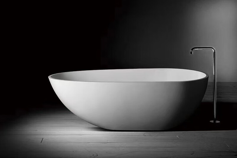 (尾货机)赛高进口树脂透明浴缸水晶彩色浴缸独立式家用网红蛋形水滴形