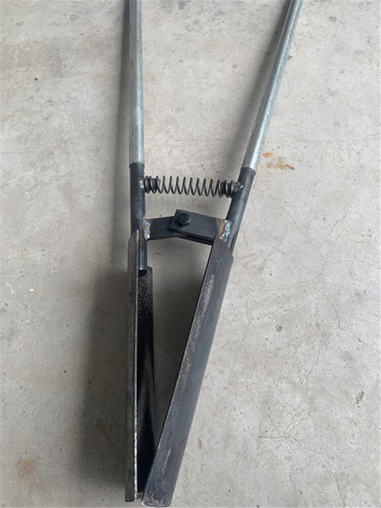 挖坑神器挖土掏勺电力电线杆坑桩芯掏泥工具小平铲 夹铲头带1.