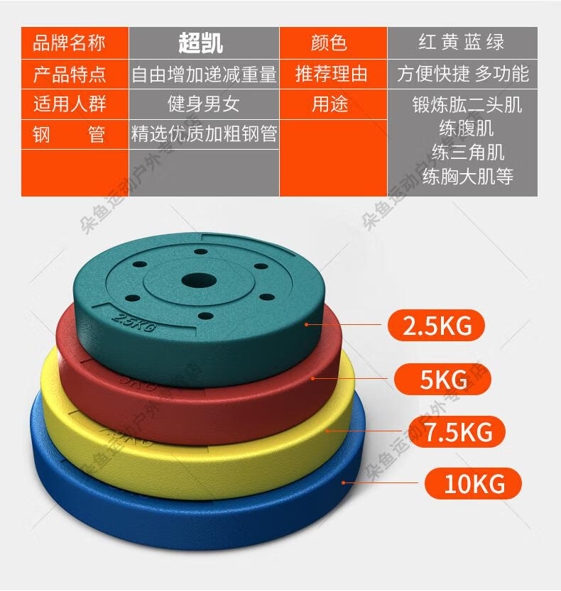 杠铃男士健身家用深蹲练臂肌直杆杠杆举重器材杠铃片杠铃套装 20kg