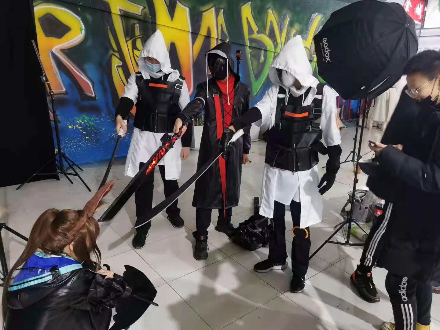 现货 明日方舟cos 整合运动 红刀哥cos 复仇者 cosplay 袖章加飘带(需