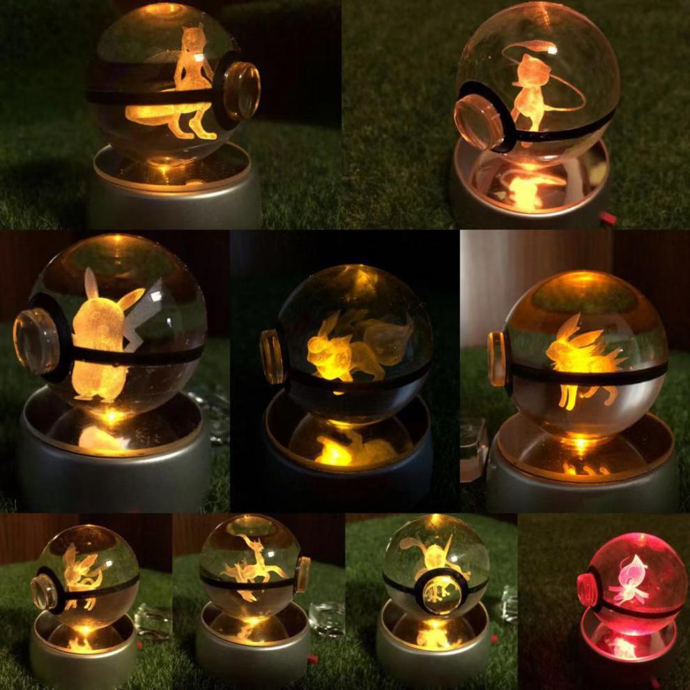 神奇3d立体水晶球精灵球礼物口袋妖怪超梦幻阿尔宙斯甲贺忍蛙 仙子