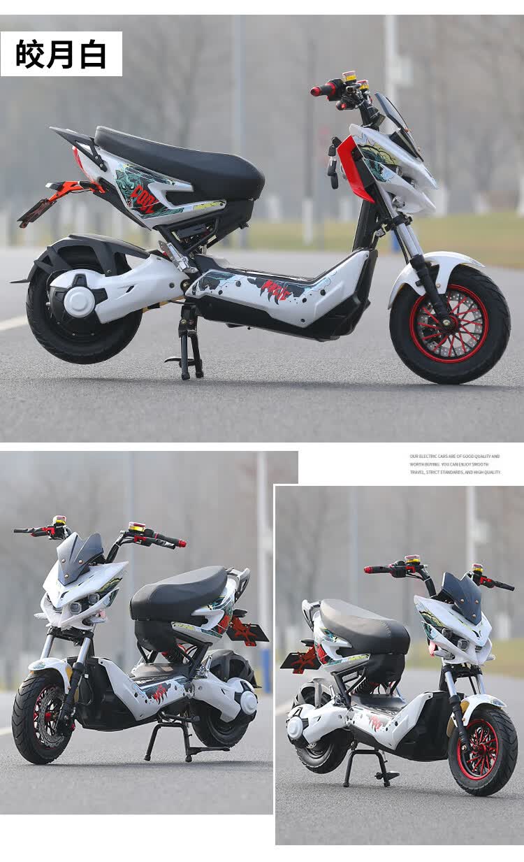 新款电动电瓶车外卖电动摩托车高速大功率成人踏板电摩极客必在 标准
