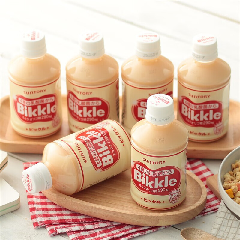 【整箱24瓶】日本进口三得利bikkle活性乳酸菌儿童益生菌饮料280ml 24